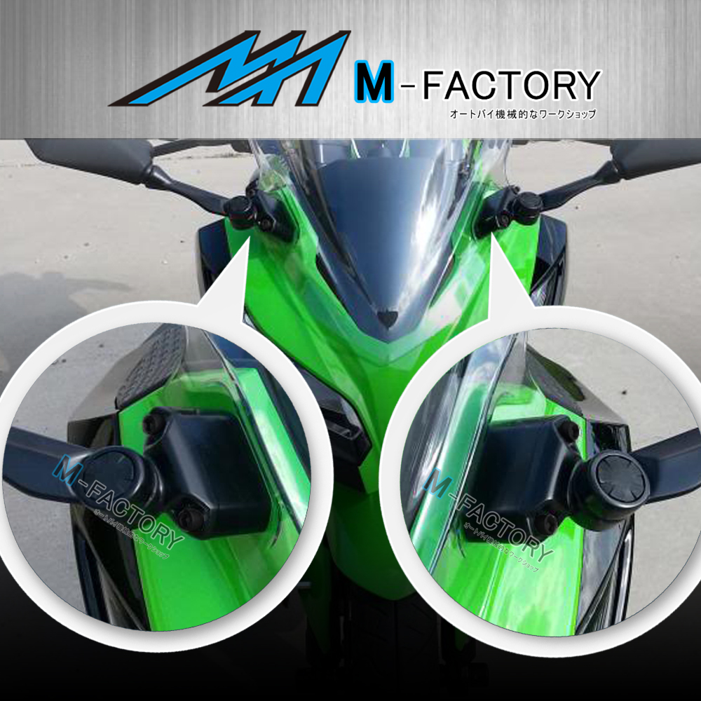 1 Mirrors Extender Spacer Adaptor Fit Kawasaki Ninja 400 Ex400 18 19 Ebay