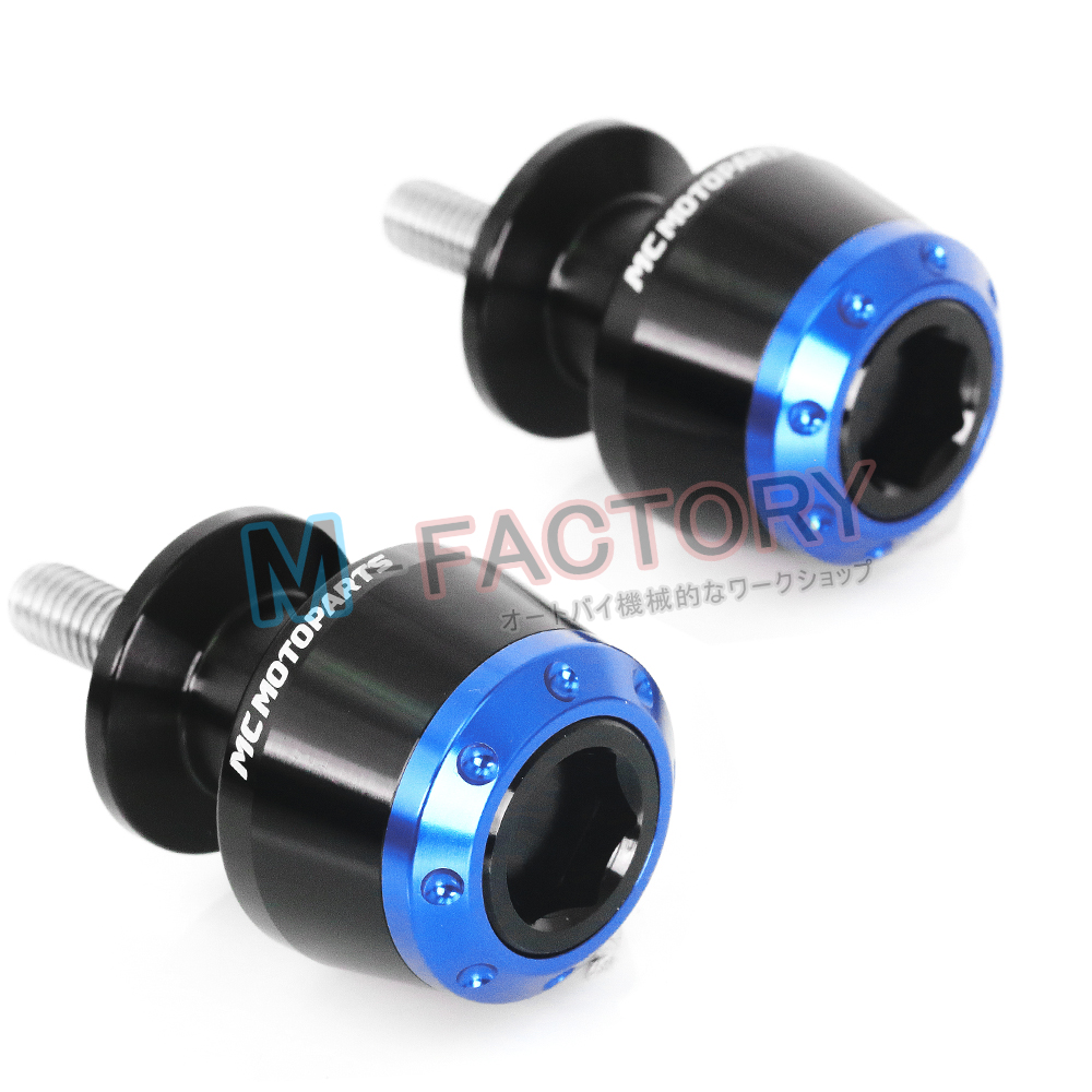10mm CNC Swingarm Spools Sliders For Kawasaki Ninja 500 / EX500 (1987-2009) – Black