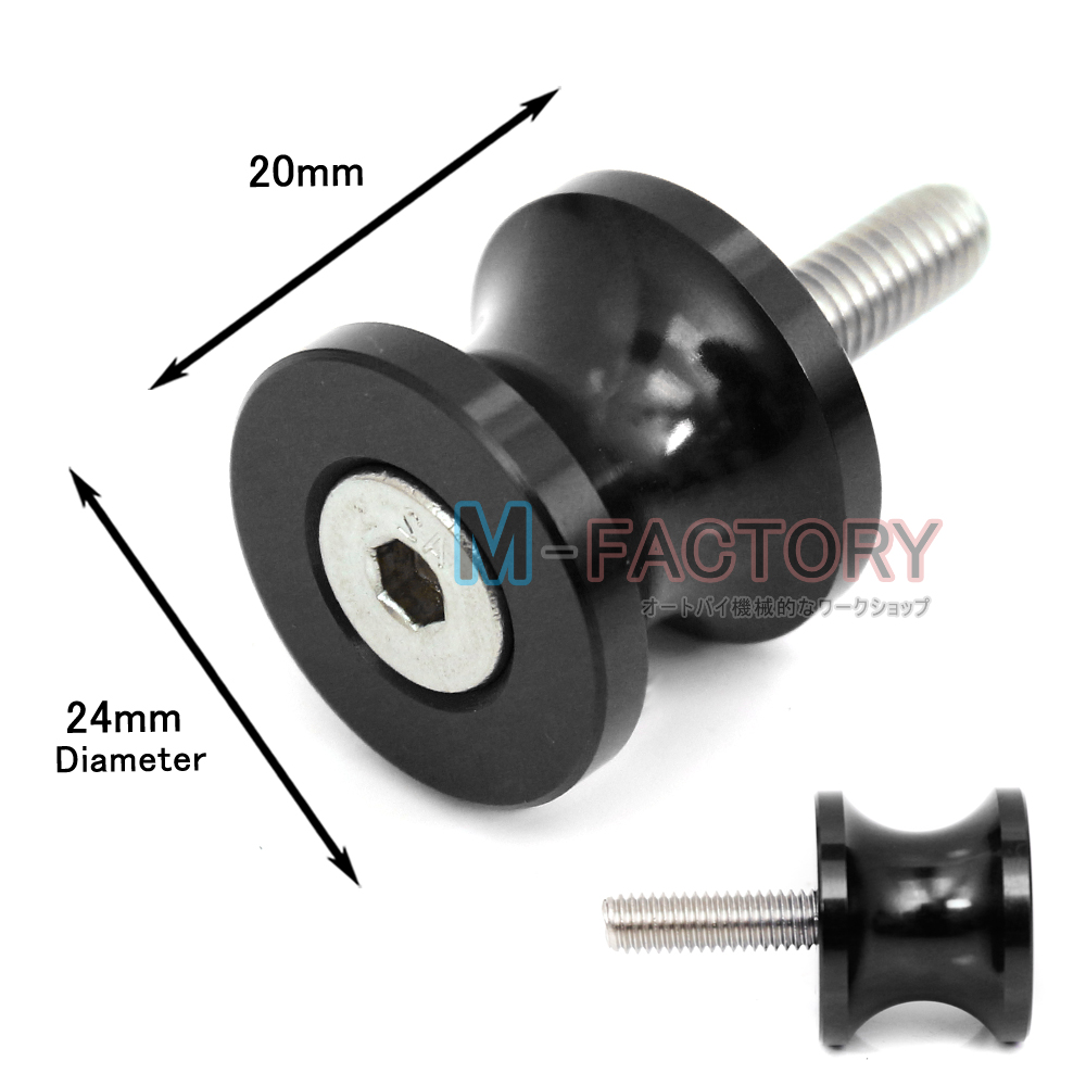 Paddock Spool Gold CNC Paddock Spools 6mm Bolts For Aprilia Buell Triumph Yamaha ...
