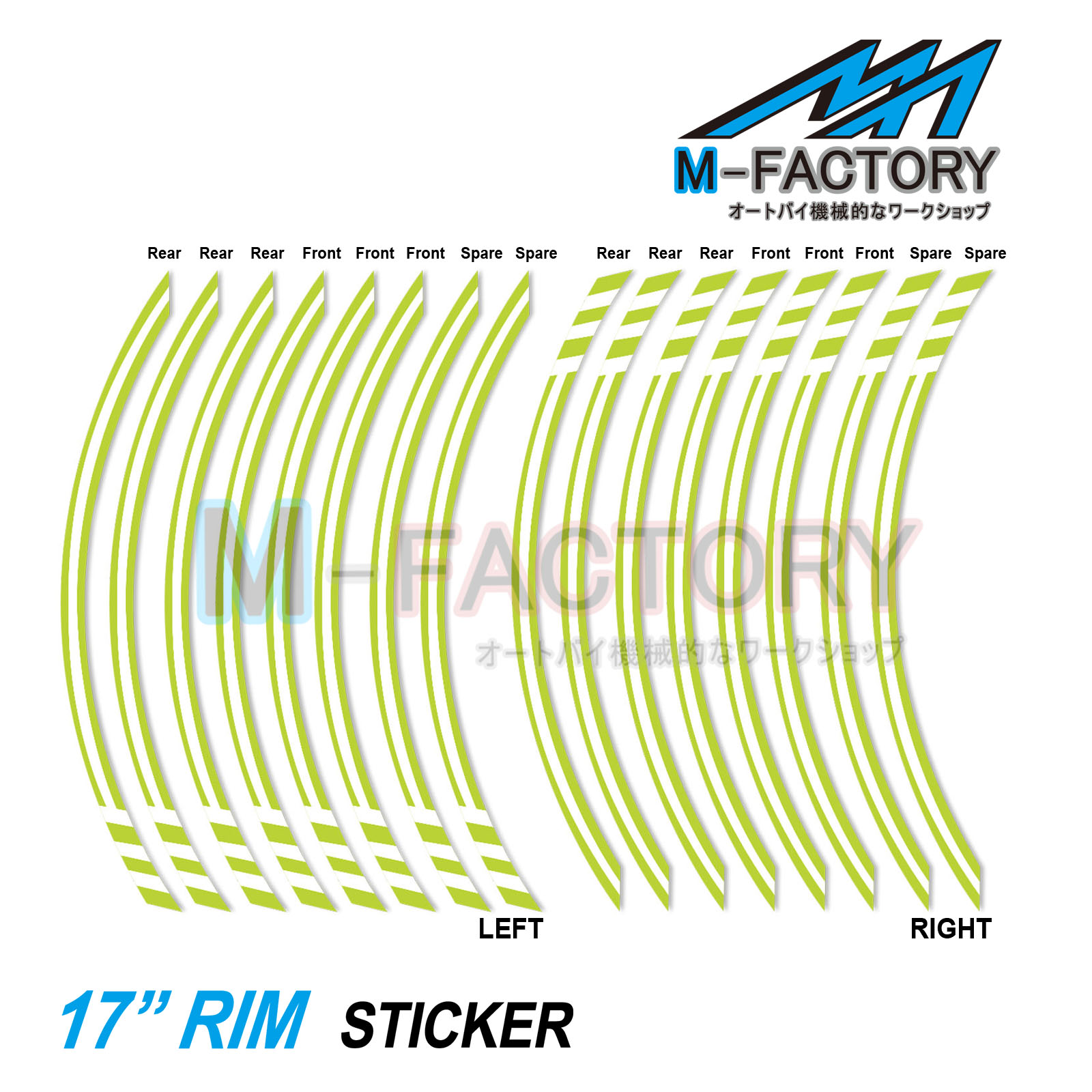 17" Wheel Stripes Rim Stickers 12pcs STRIPE Fit Suzuki SV650X GSF 600 650 Bandit - Foto 7 di 10