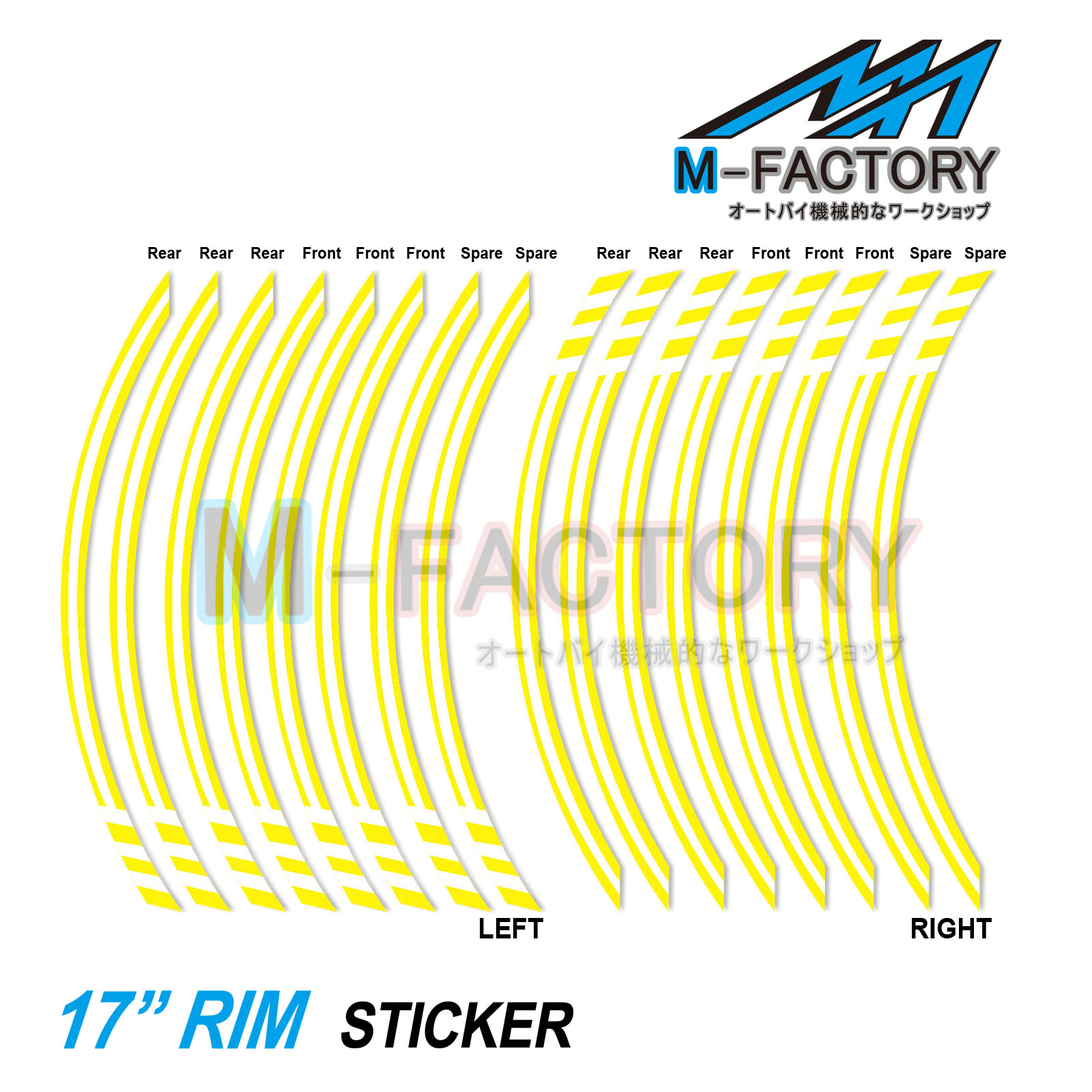 17" Wheel Stripes Rim Stickers 12pcs STRIPE Fit Suzuki SV650X GSF 600 650 Bandit - Foto 10 di 10