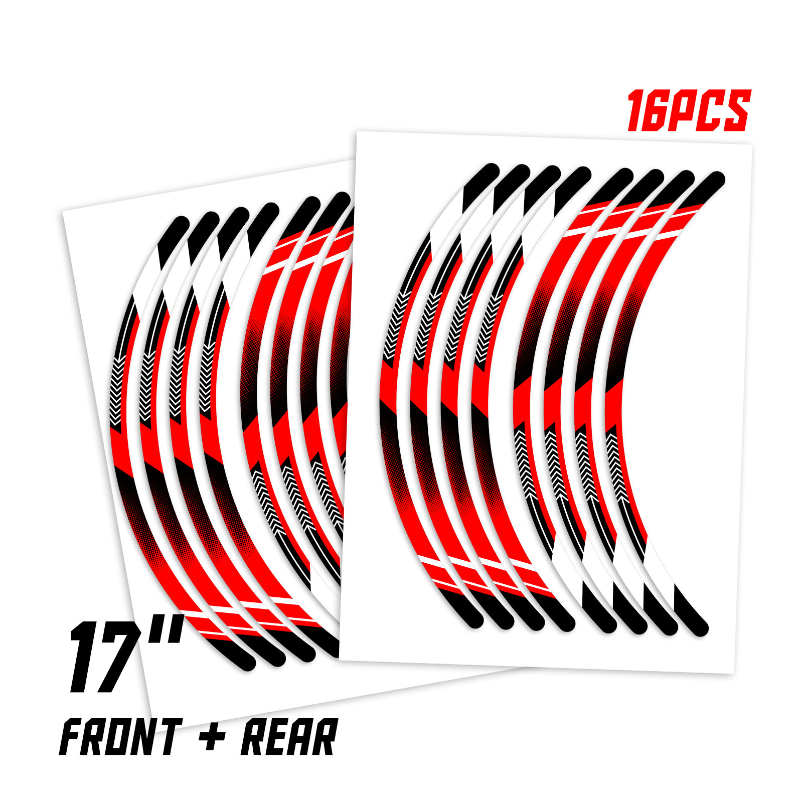 A01B For 2004-2020 Kawasaki Ninja ZX-10R Red 2 Wheels Sticker Kit