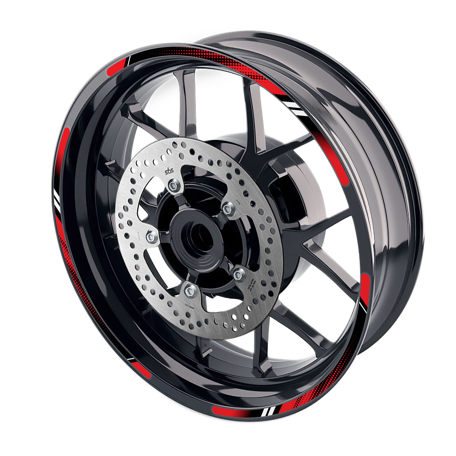 D01B For 2012-2020 Kawasaki Ninja ZX-14R Red Rim Tape Sticker 19