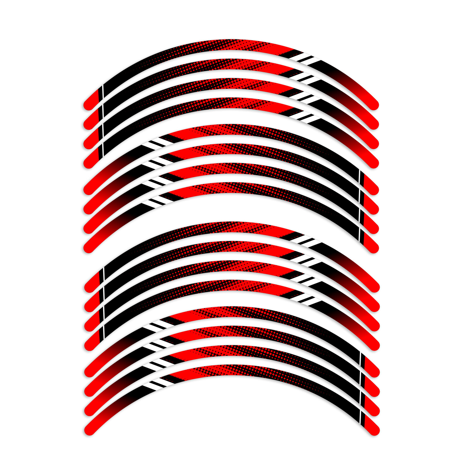D01B For 2012-2020 Kawasaki Ninja ZX-14R Red Rim Tape Sticker 19