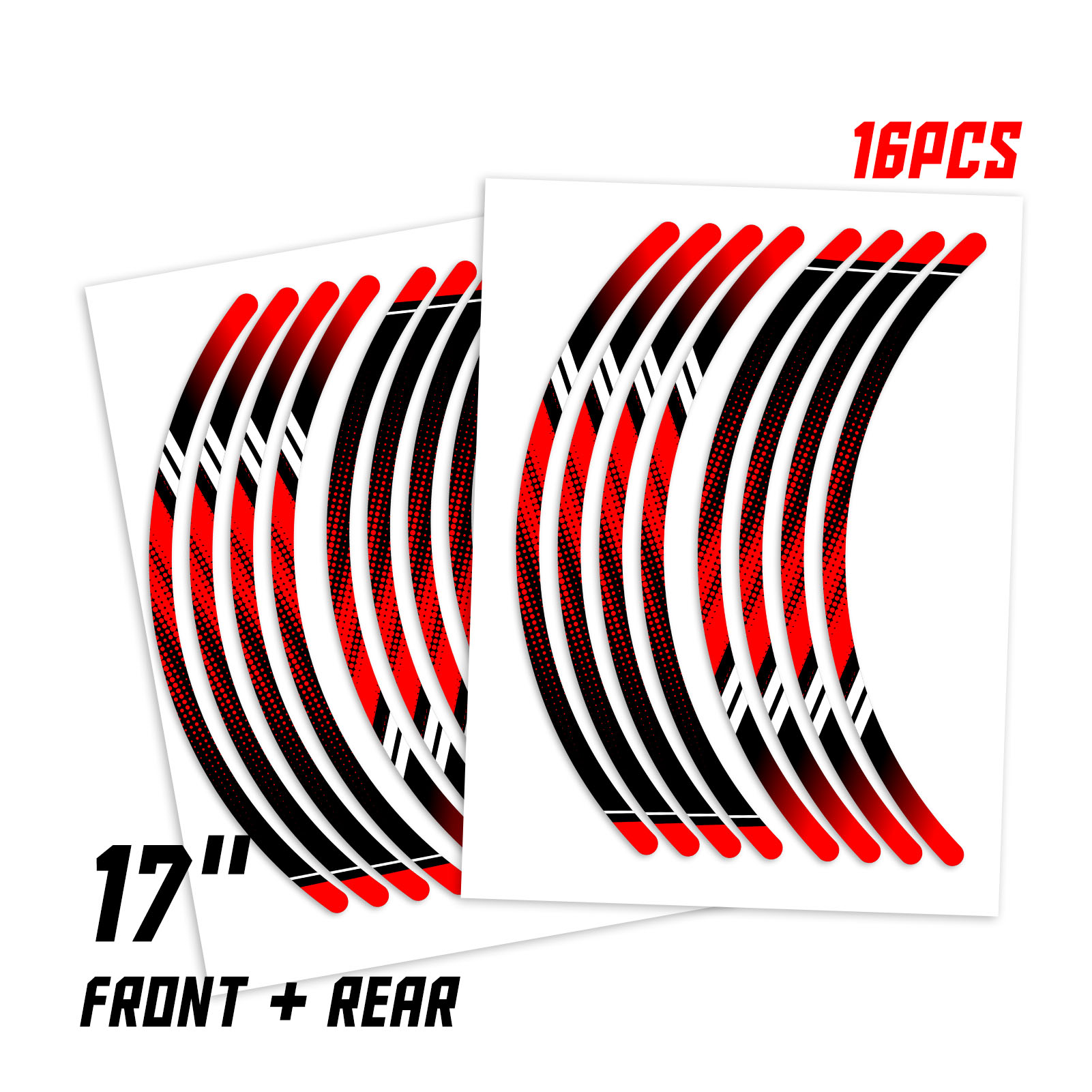 D01B For 2012-2020 Kawasaki Ninja ZX-14R Red Rim Tape Sticker 19