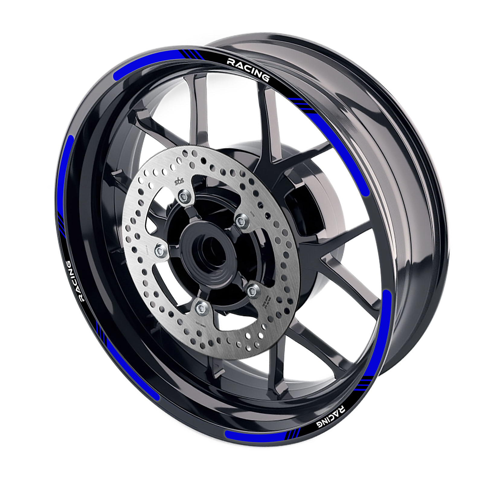 Blue P03B PVC Wheel Rim Sticker Kit For Kawasaki ZX6R Ninja ZX636
