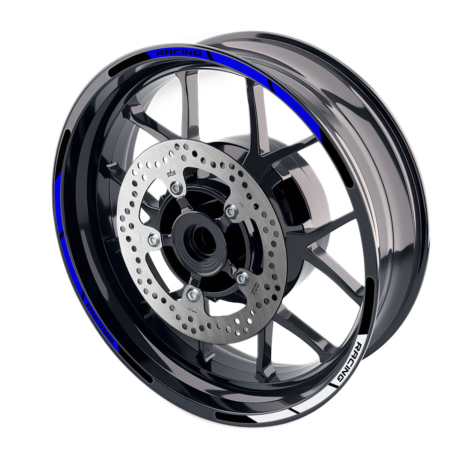 Blue P04B 17'' Wheel Sticker For Kawasaki ZX10R Ninja ZX1000 2004