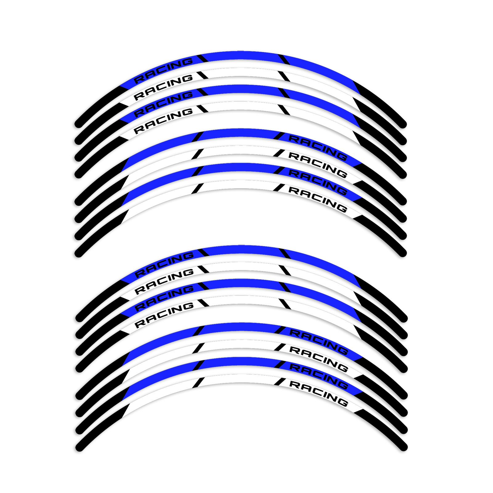 Blue P04B Rim Wheel Sticker For Kawasaki Ninja 300 2013-2017 16 15