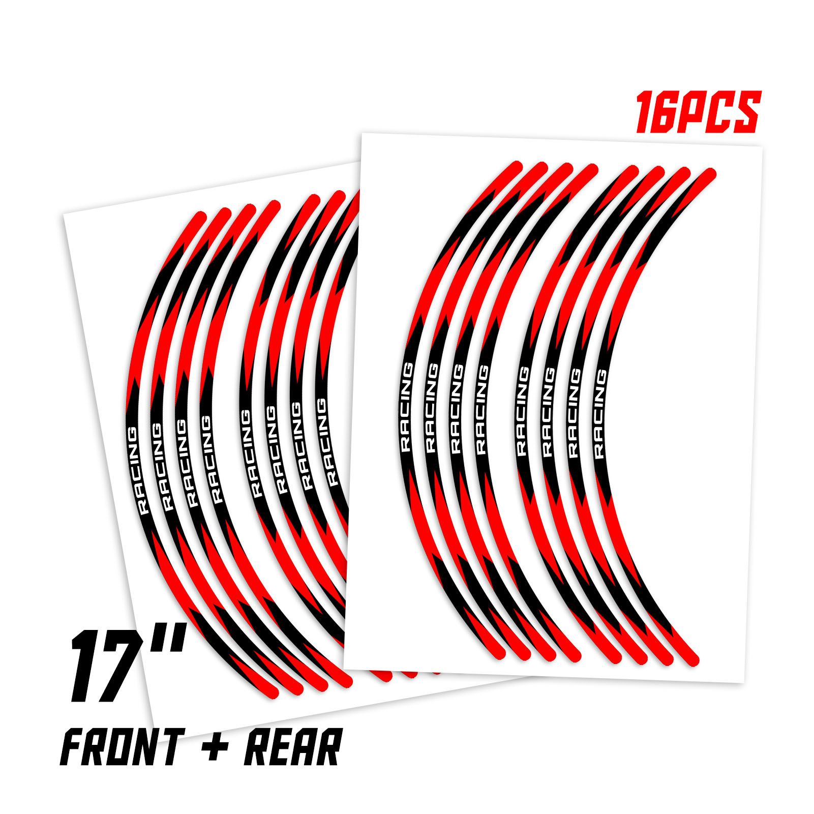 R01B For 1995-2021 Kawasaki Ninja ZX6R Red Wheel Sticker Set 20 19