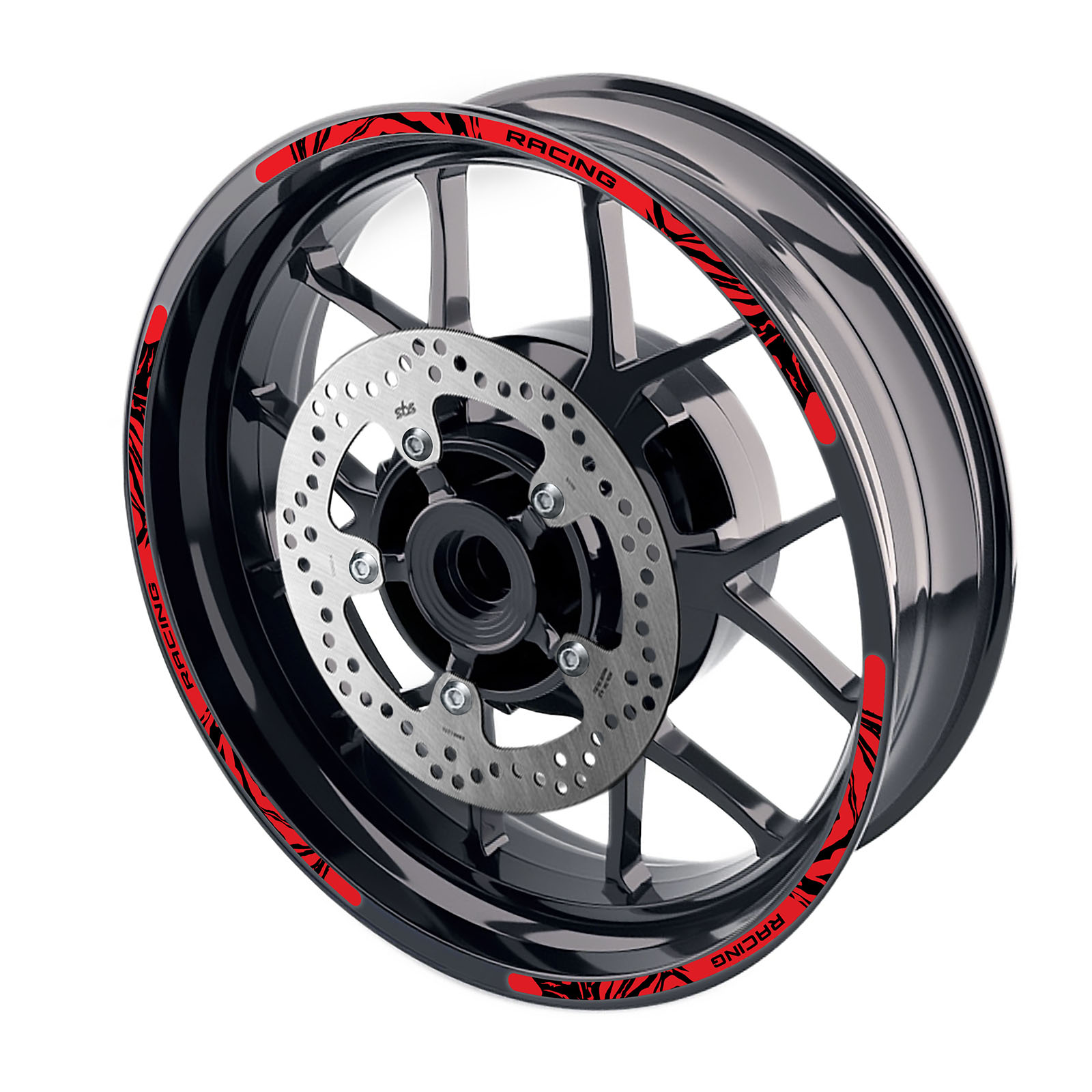 W01B For 2012-2021 Kawasaki ZX14R Ninja ZX1400 Red Rim Wheel