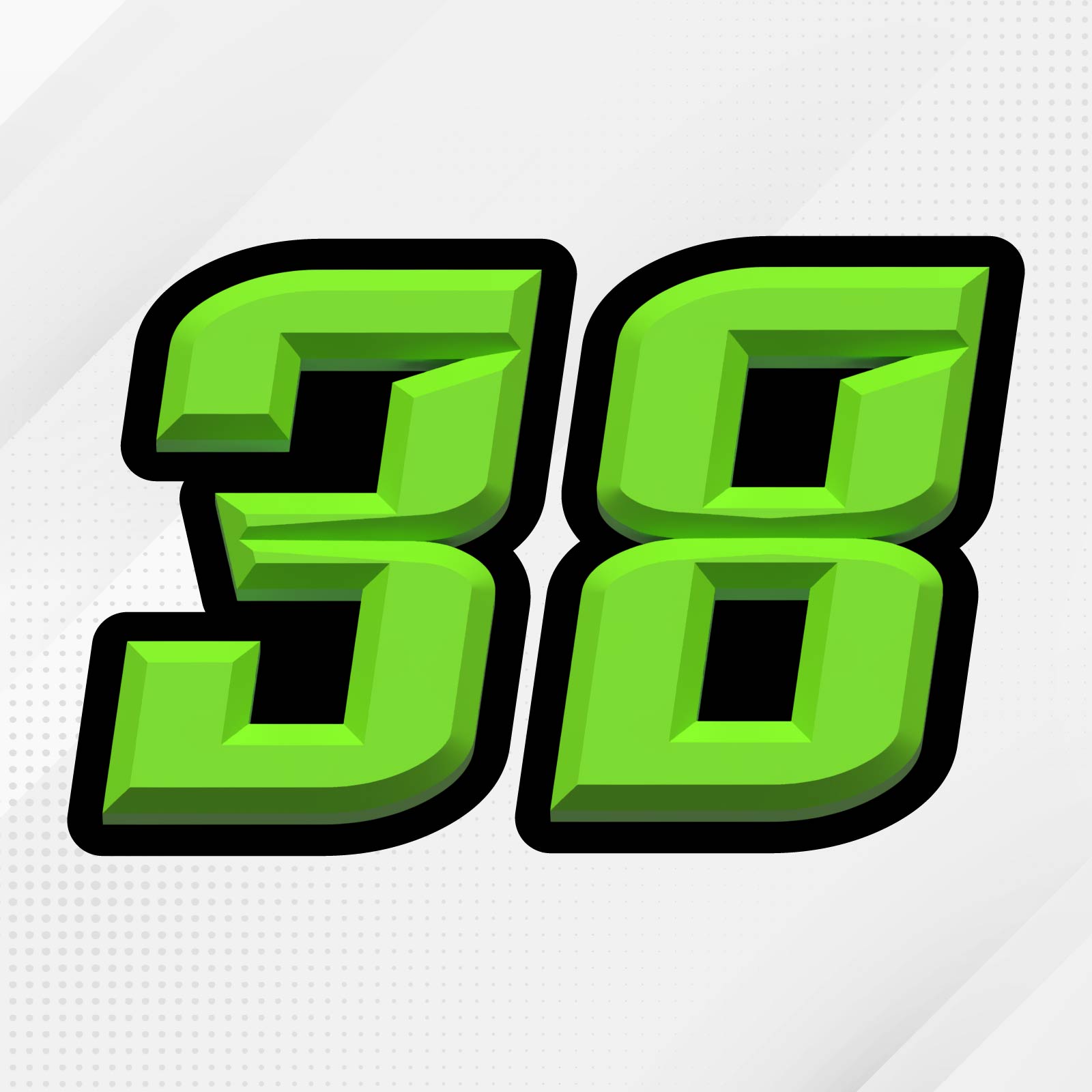 3pcs Racing Number Sticker Custom S03 For R1250GS R1200GS MT-09 ZX