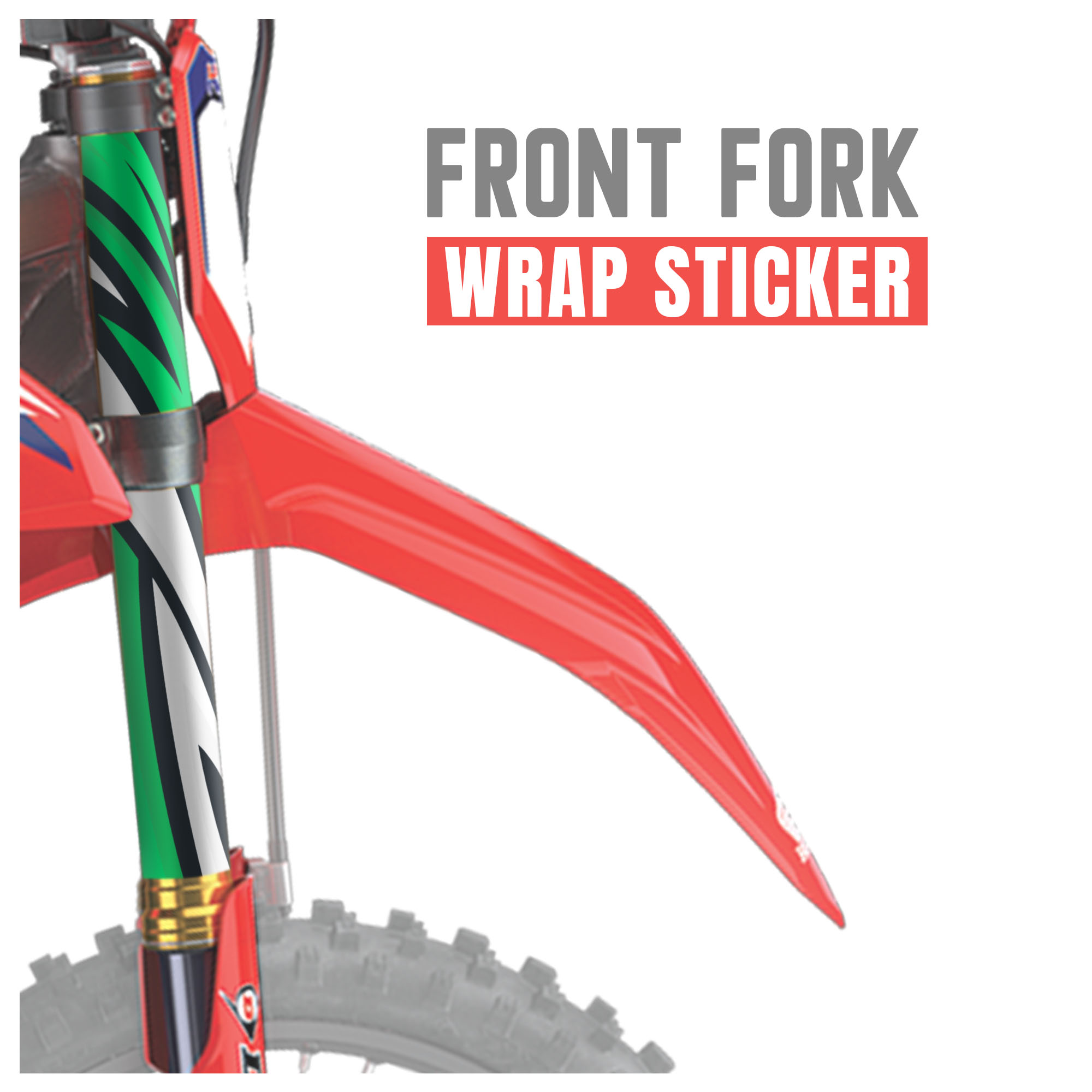 Green Spike Fork Wrap For Kawasaki KX450F KX450 KX250X KX450X | eBay